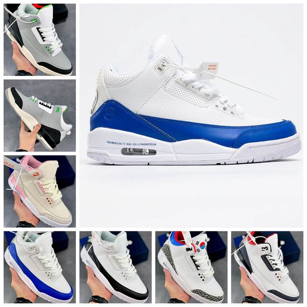 

первоначально коробка 2020 новые ботинки баскетбола дизайн jumpman 3s sneakerslightning розовый синий тренер мужчины женская спортивная обув