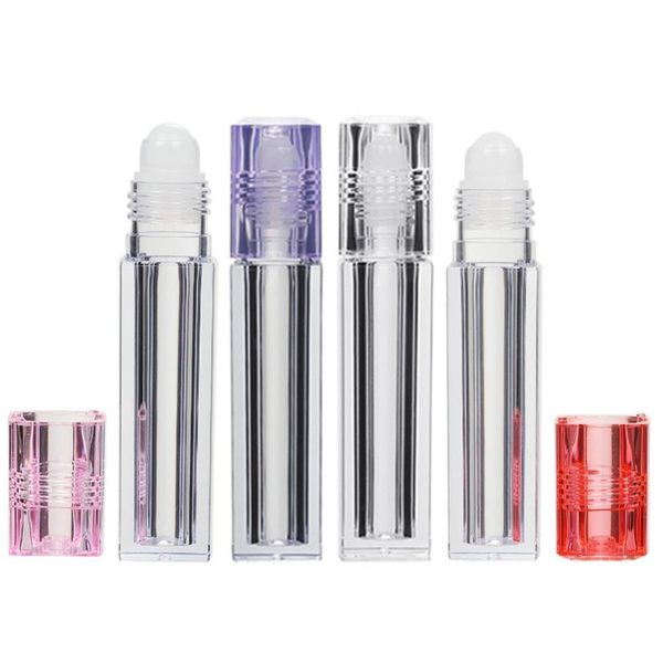 

3pcs 6,5 мл площади прозрачного стекла эфирное масло роликовые бутылки со стеклом роллеров ароматерапия парфюмерия для губ бальзамы пустые б