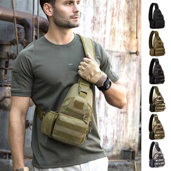 

hu wai jian feng 2019 kettle set chest bag riding sports outdoor tactical shoulder bag usb charging 1.101