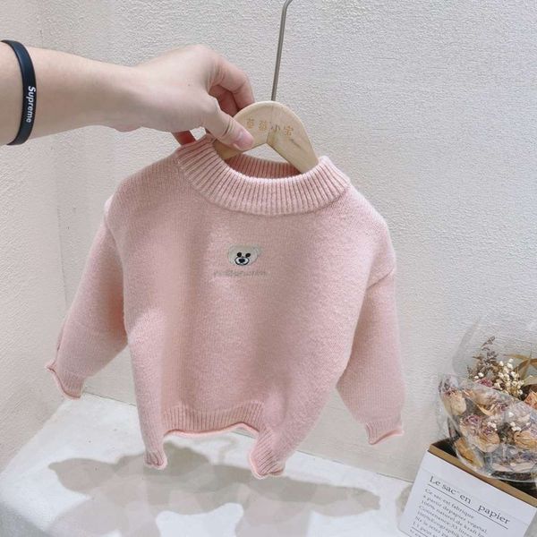 

new 2020 xiaobao winter korean children's strawberry sweater qdkk, Blue
