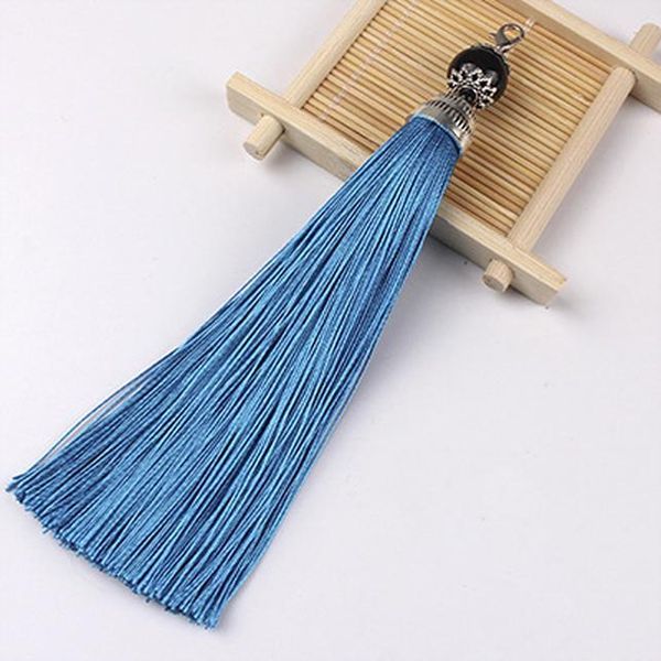 

5pcs round end caps silk tassels 7cm earrings charm polyester satin tassels for diy jewelry making lobster clasp tassel pendant h jllekd