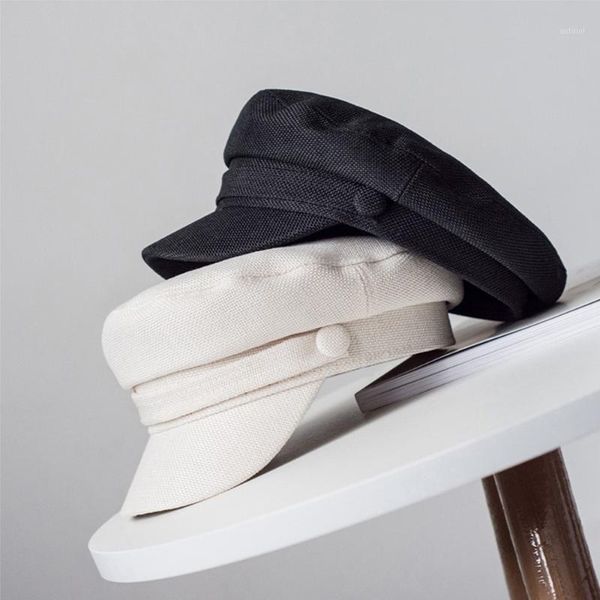 

women hats fashion octagonal flat cap elegant ladies spring and autumn cotton navy hats berets girls solid color beret new1, Blue;gray