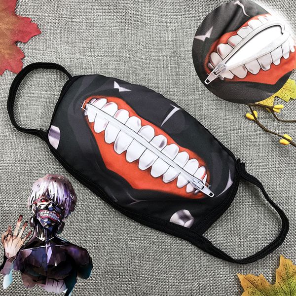 

face ken mask ghoul cosplay kaneki tokyo anime dustproof zipper masks props