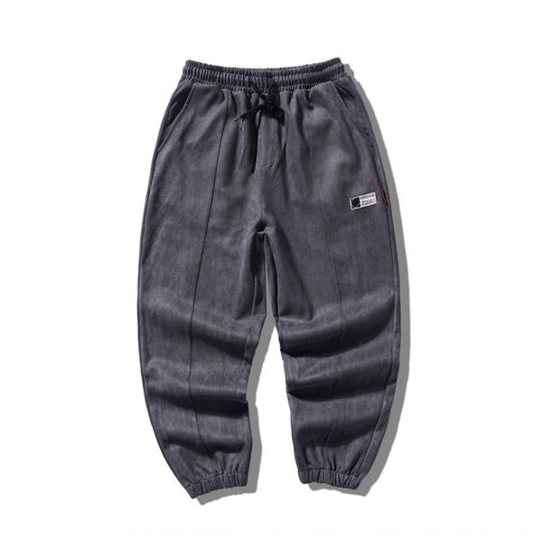 

south summer casual pants men's casual pants in autumn 2020 fashion brand youth's small foot embroidered label and versatile harle, Blue