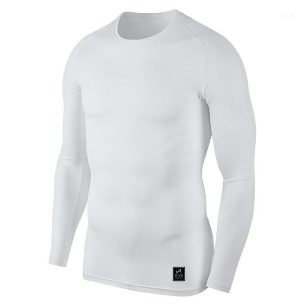 

men's t-shirts men fitness exercise long sleeve t-shirt outdoor running stretch casual shirt quick dry breathable1, White;black