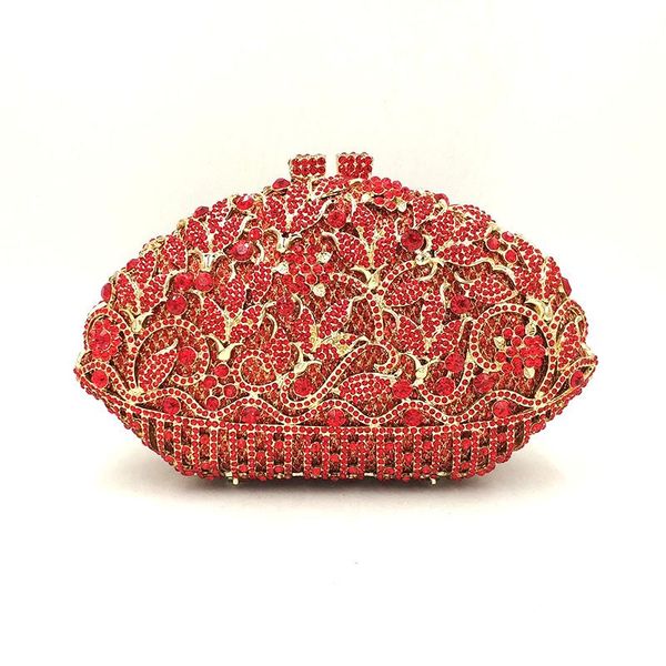 

bridal wedding party purses elegant women evening party handbag wallet luxury shinning diamonds flower basket crystal clutches