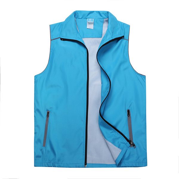 

new outdoor sports men and women composite fashion reflective vest, Blue;black