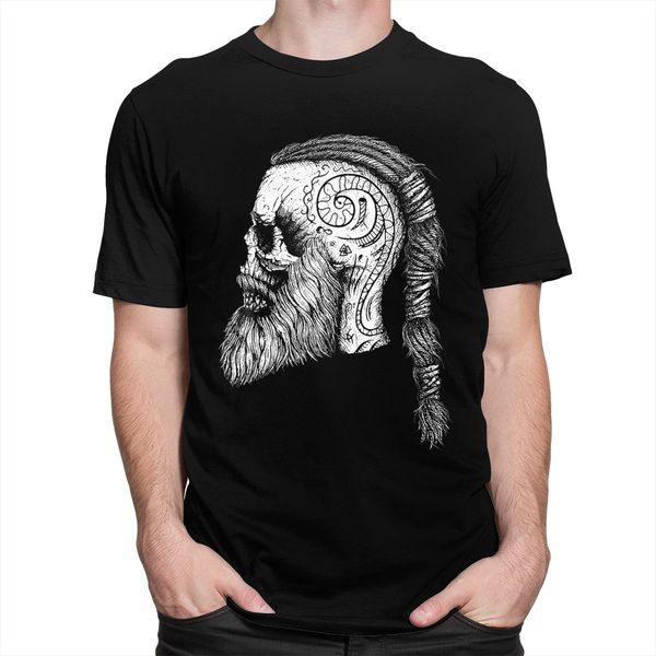 

ragnar lodbrok soft viking ragnar skull tee round collar short sleeved summer gift idea sport hooded sweatshirt hoodie men t shirt