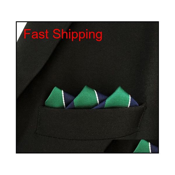 

yh27 navy green striped hanky silk cl qylabz bdefashion, Blue;white