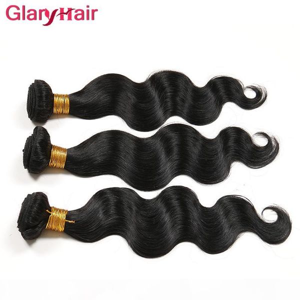 

2017 new fashion brazilian body wave weft virgin human hair weave 3 bundles peruvian malaysian indian unprocessed hair bundles made in china, Black