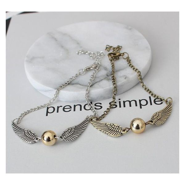 

wing bracelet bronze tone and silver tone the golden snitch bracelets sqcqvg dh_seller2010, Black