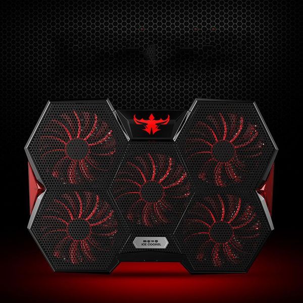 

lapcooling pads cooler 2 usb ports and five fan pad notebook stand for 12-17 inch