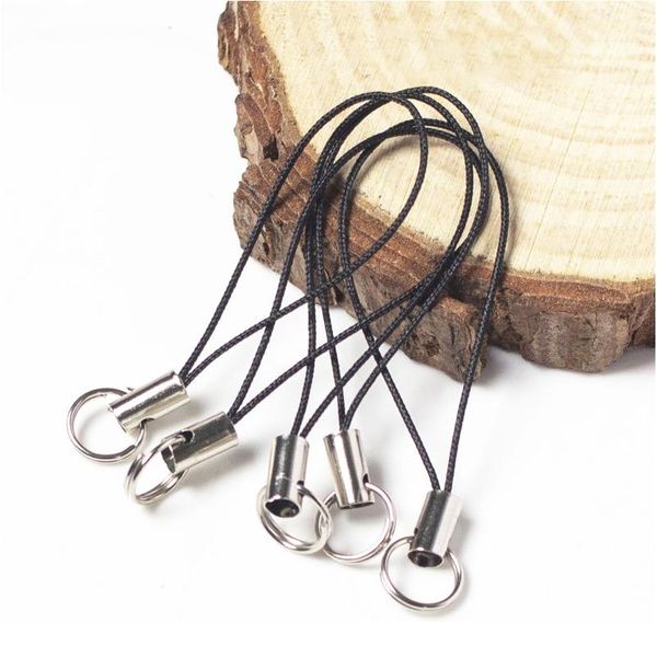 

100pcs/lot thread cord bag key ring diy bags toys phone hanger clips key holder keychain diy keyfob diy keychain acc sqcmfc