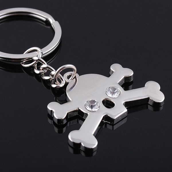 

new men new metal skull key chain fashion crystal key holder business charm gift women jewelry k2035 wmtlgh bdesybag, Bronze;silver