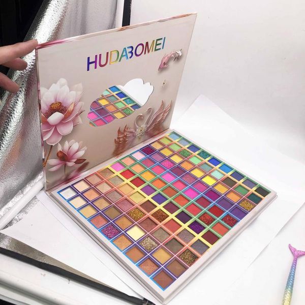 

99color палитра теней перламутровые матовый блеск блестки порошок радужные металлические блестящие eyeshadow косметика косметика пигмент # 1