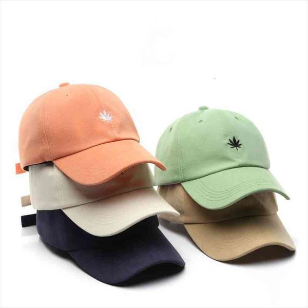 

maple leaf embroidered baseball cap for men outdoor shade women baseball cap sports running hat cotton bones, Blue;gray