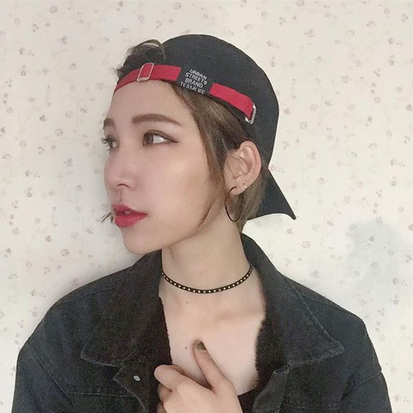 

korean version of women's baseball cap personalized buckle letter adjustment with curved eaves lovers' cap fashion, Blue;gray