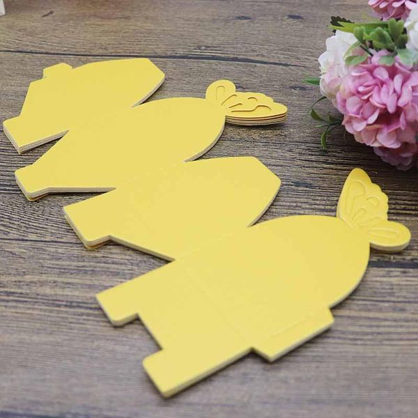 

2019 новых бесплатной доставка свадьба 10 шт favorate подарки candy box 7 цвета для бабочки образных конфет box малого размера 6x6x4cm cute