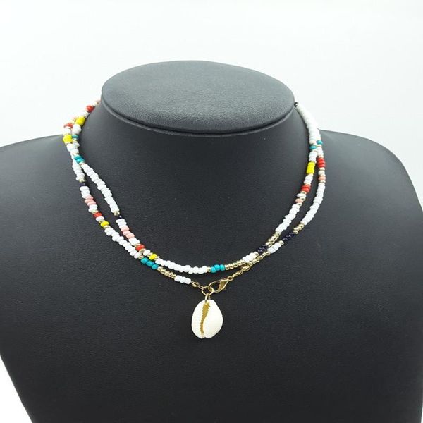 

choker femme красочный bohemian для ожерелья лета шарики collier cowrie seed seashell мода 2019 женщины long shell bib chic sqcjww, Silver