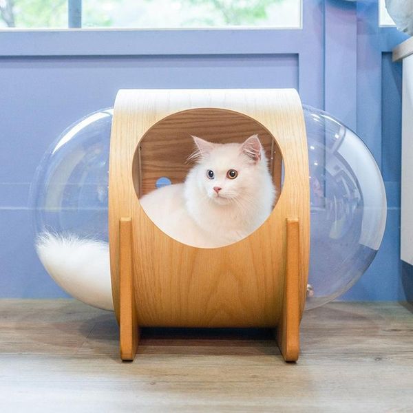 

cat beds & furniture solid wood cat's nest four seasons universal space closed large villa internet transparent dog's w