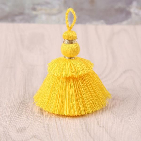 

2pcs mini fashion tower layer tassel diy jewelry curtain garments decorative accessories key chain handbag pendant craft tassels h sqcuis