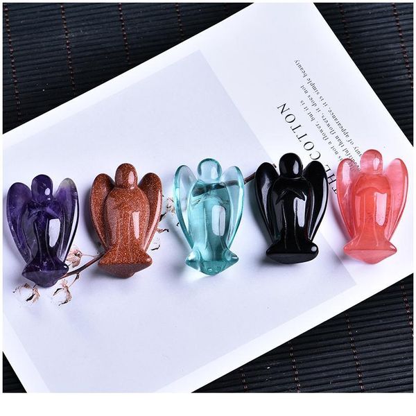 

natural crystal guardian angel amethyst protein healing gemstone family home decoration study room decoration qylzhj, Black