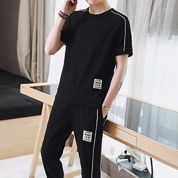 

gym clothing men's summer fashion tracksuits solid color soft large size casual loose sports short 2021 t sets #31, White;black