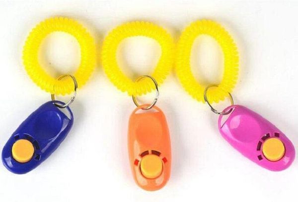 

dog button clicker pet sound trainer with wrist band aid guide pet click training tool dogs supplies 11 c jllgja loveshop01