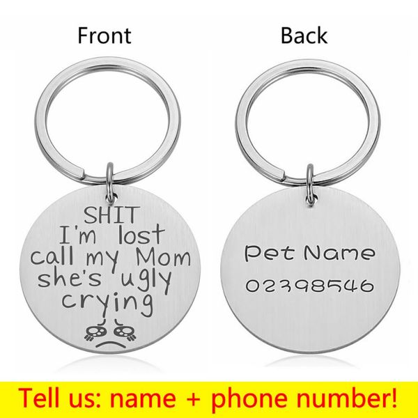 

custom dog tag graved pet dog воротник аксессуары pet personalized cat щенок id тег из нержавеющей стали имя теги подвеска q bbysdl
