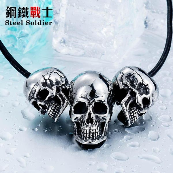 

pendant necklaces steel soldier arrival skull super biker necklace stainless fashion jewelry, Silver