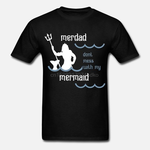 

mens merdad don't mess with my mermaid funny dad mermaid cotton men hoodie designers t shirts sweatshirt