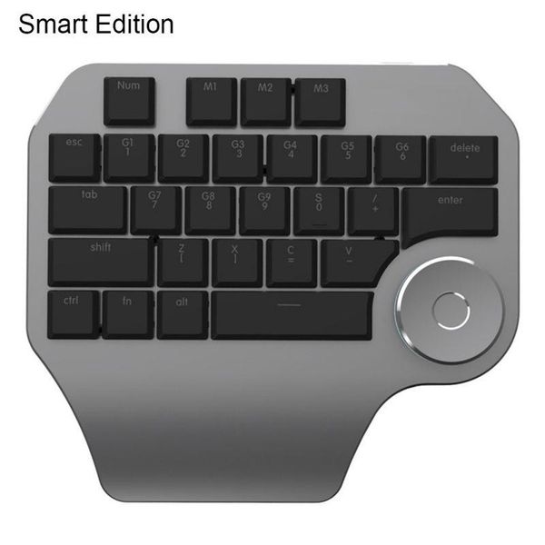 

t11 one-handed keyboard designer's shortcut key voice tool smart edition (silver grey