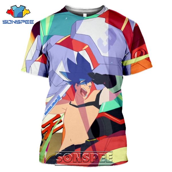 

promare cartoon anime 3d print shirts humor plus size oversized men clothing