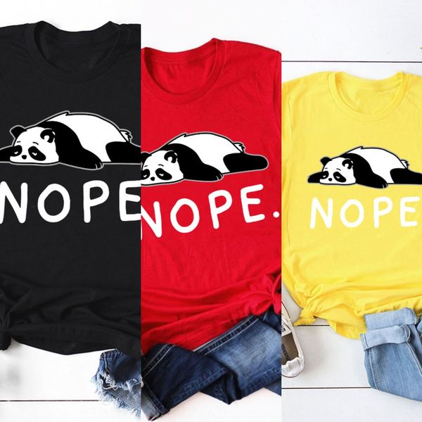 

cotton women's round neck nope spoof short sleeve cotton women's round neck t-shirt nope spoof short sleeve t-shirt m7dsa, White