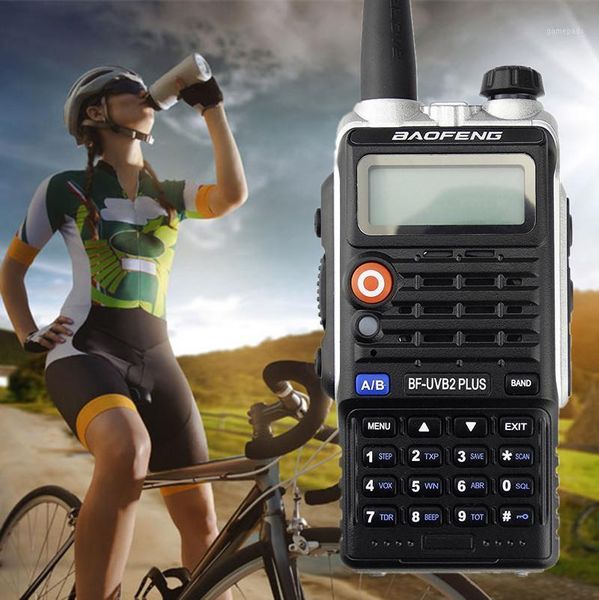 

walkie talkie est leg light 4800mah bf-uvb2 baofeng uvb2 plus for cb 2 two way radio mobile communicator high power baofeng1