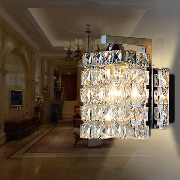 

led crystal wall lamp household lighting living room modern wall lamp bathroom lampshade mj710