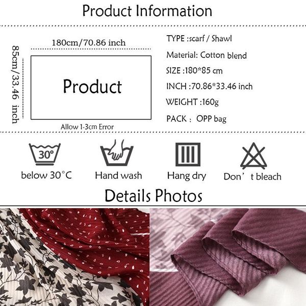 

2020 женщины хлопок шарф осень зимние шали обертывающие леди детство листья печать гринчч шея хиджаб шарфы пашмина теплые бандана шарфы sqct, Blue;gray