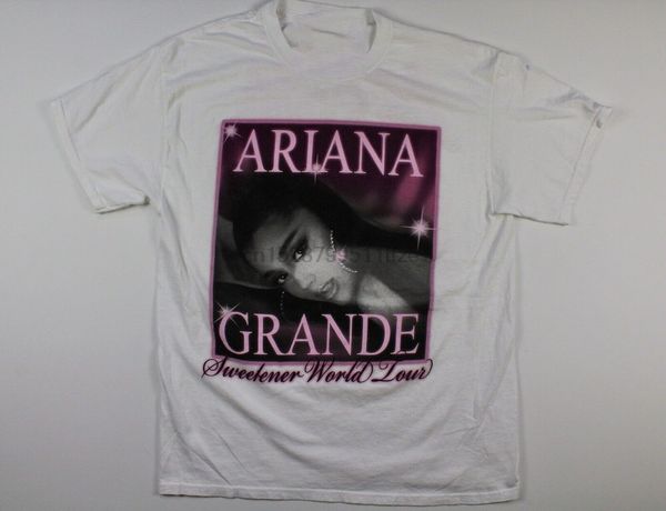 

ariana grande sweetener world tour t-shirt white large thank u next homme customized tee shirt sport hooded sweatshirt hoodie