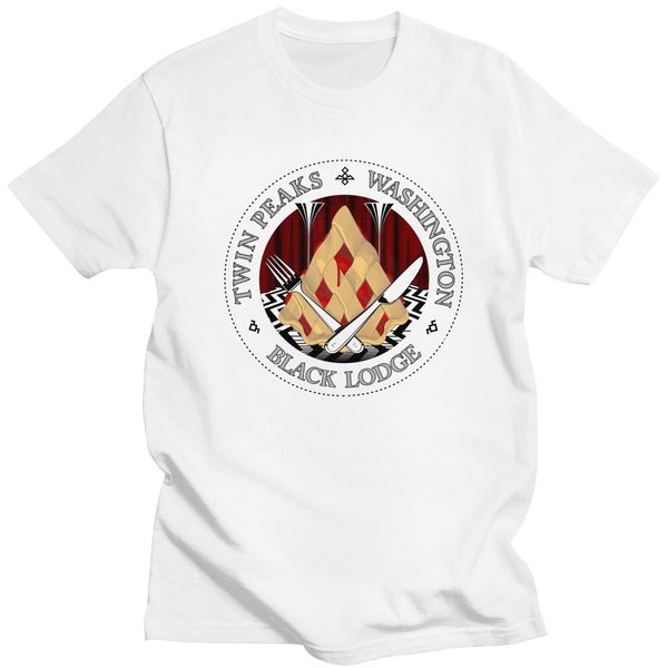 

sport trendy mens black lodge t-shirt short sleeved o-neck cotton twin peaks tshirt leisure tee tv lover shirt clothes gift merch