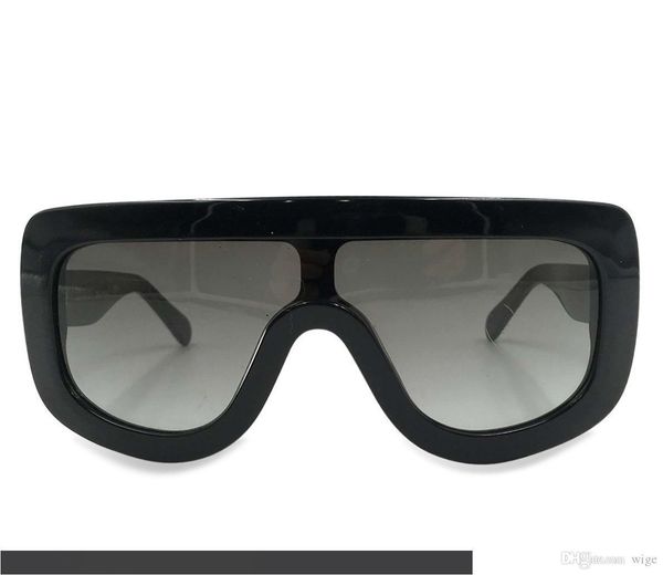 

Women Designer CL41377 S Black Plastic Shield Sunglasses Grey Smoke Lens Fashon Brand Sunglass New with B