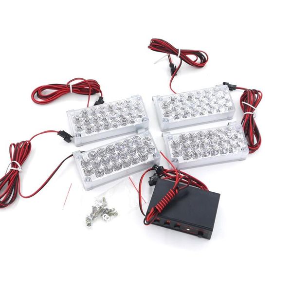 

eonstime 4x22 led strobe emergency flashing warning light car truck lights strobe lights 12v red blue amber white green 88led