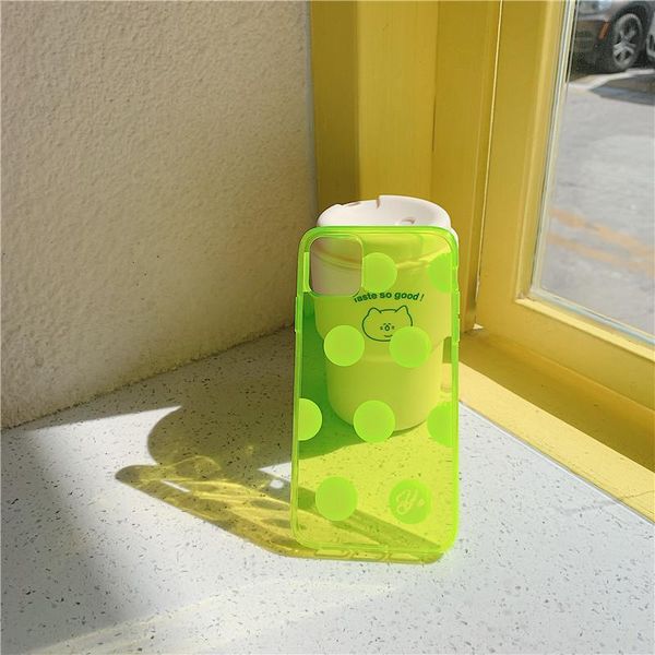 

flykylin волна чехол для iphone 11 pro max xs xr x 7 8 плюс задняя крышка мода прозрачный флуоресцентный телефон coque wmtsnb infant2005