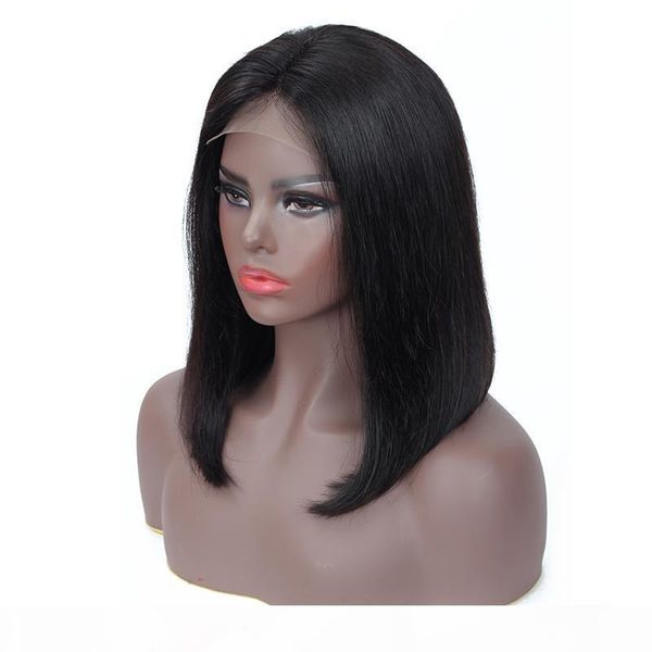 

4x4 bob straight hair wigs brazilian virgin hair straight lace bob human hair wigs short bob brazilian straight wigs, Black;brown