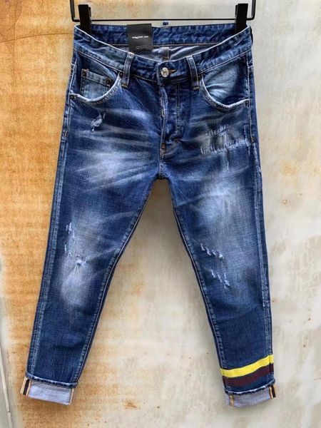 

wb91019 fashion men's jeans 2020 runway european design party style men's clothing, Blue