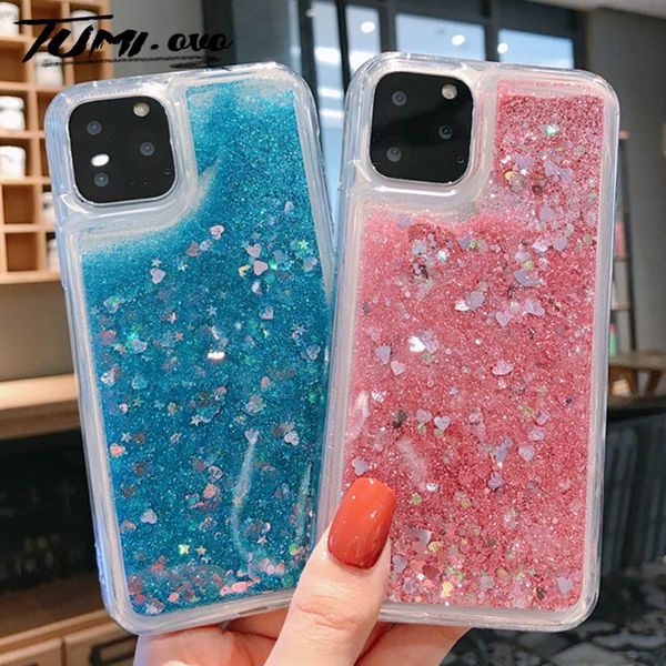 

love heart glitter чехол для iphone 11 pro max xr xs x 8 7 6s 6 plus 5s 5 se soft liquid bbydec packing2010
