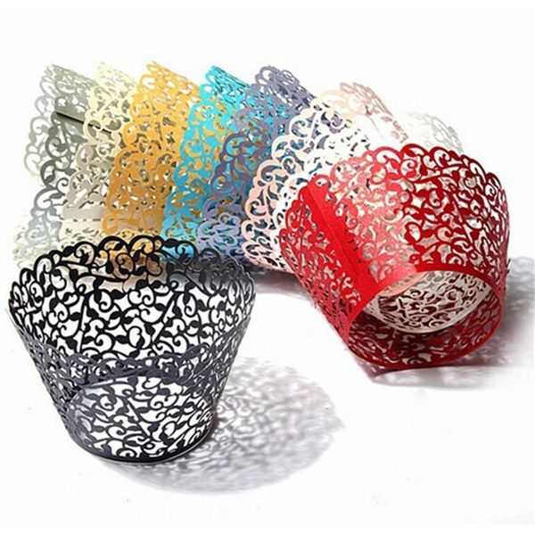 

50pcs little vine lace laser cut cupcake wrapper liner wedding birthday party baby shower handmade cake decoration a3 bbybwy lg2010