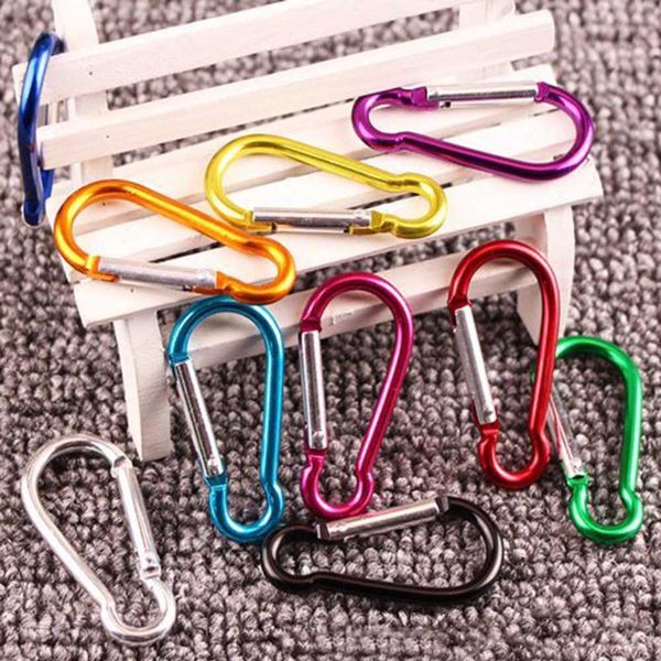

10pcs aluminum carabiner key chain clip outdoor camping keyring snap hook water bottle buckle travel kit climbing acc qylfbn