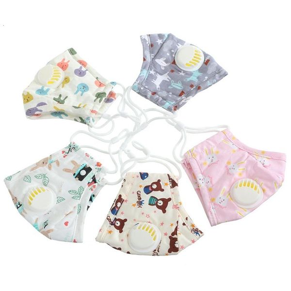 

anti dust children cartoon face pm2.5 mask mouth cover kids dustproof muffle reusable washable breather valve masks kka7977 ckhp#