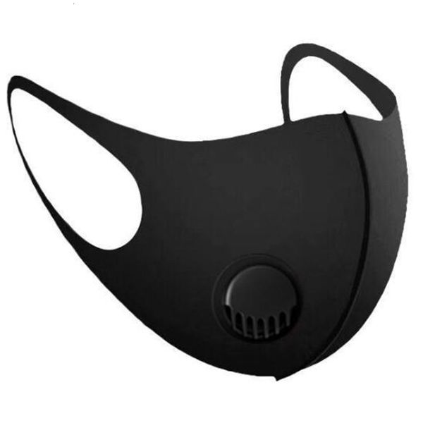 

with ice breathing silk face valve washable mask reusable anti-dust pm2.5 protective masks black recycle