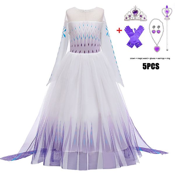 

princess dress for girls clothes kids longsleeve party dresses halloween carnival costume kids christmas vestidos 2-6-7-10 years 200930, Blue
